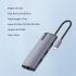 LDNIO DS-16U Type-c Docking Station 6 in 1 To USB PD Power USB3.1 Multi-port USB C Hub RJ45 Mac Book Pc USB Hub - Gray